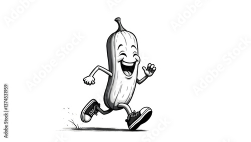  funny cucumber head vector silhouette logo white background generative Ai