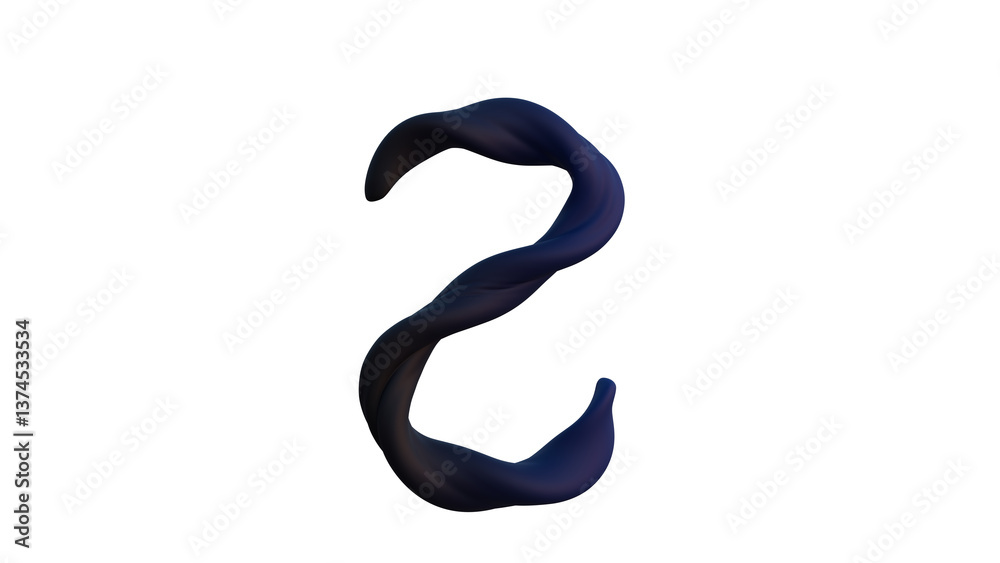 Naklejka premium S letter blue and black