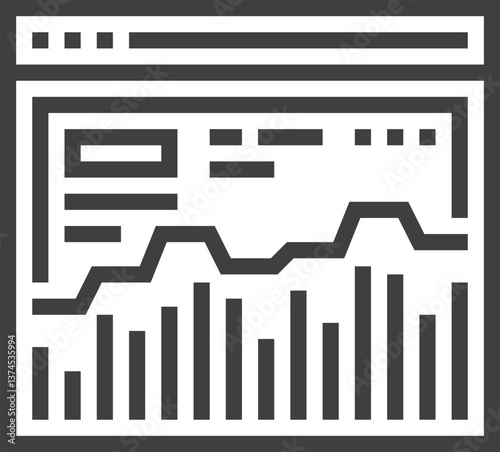 web analytics flat line web icon