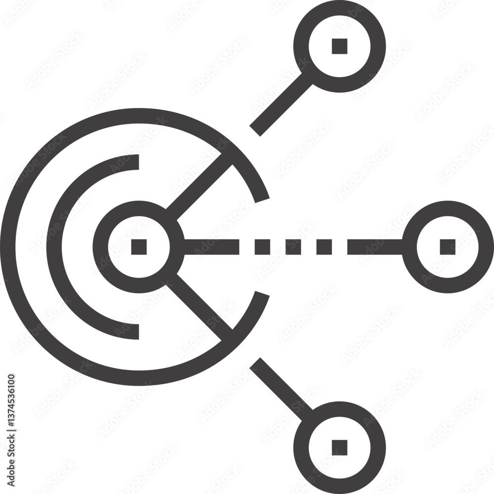 content sharing flat line web icon content sharing flat line web icon