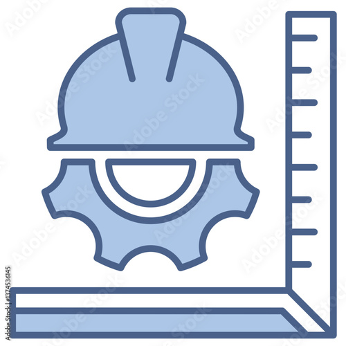 Civil Engineering Blue Icon