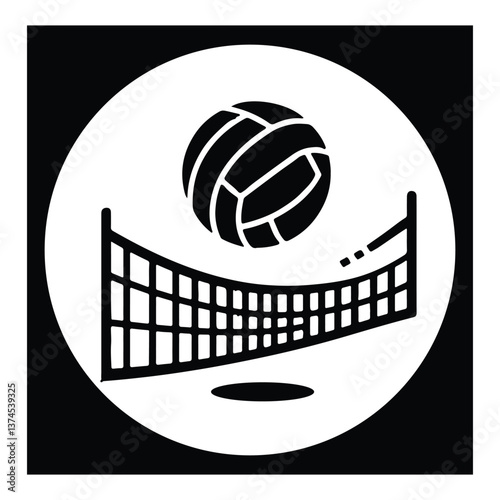 Dynamic Volleyball Player in Action – Powerful Silhouette Art