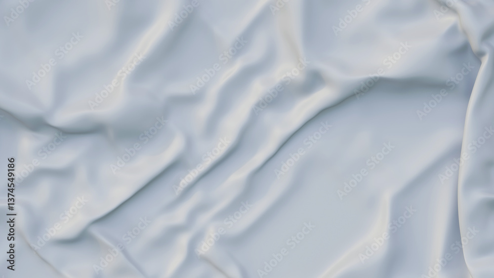 Fototapeta premium White cloth waves background texture. Elegant silk white texture. Glossy soft waves texture background. Seamless background texture. Fabric texture background.