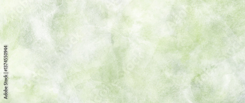 Green background watercolor vector texture for poster, cover, banner, flyer, cards. Hand drawn light green grunge illustration for design. Minimalistic painting. Paper texture.