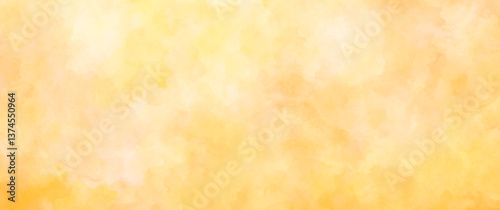 Yellow and orange summer vector watercolor background. Hand drawn wallpaper design for cards, flyers, poster, banner, cover design, invitation cards, prints. Summer heat illustration for design.