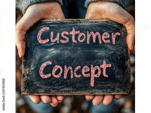 Customer Concept  text writ...