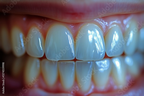 Bright White Smile With Healthy Teeth Revealed in Close-Up Dental Examination