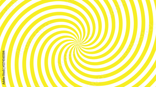 yellow sun burst, abstract yellow background, yellow and white swirl background, Vector illustration for swirl design, swirling radial pattern background.	