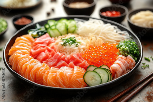A colorful Yu Sheng salad, ...