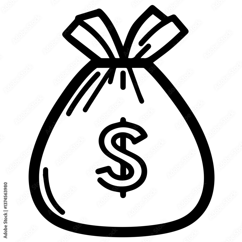 money bag flat vector icon with dollar logo, for business icon, and payment money bag flat vector icon with dollar logo, for business icon, and payment