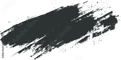 Abstract black paint splatter on white textured