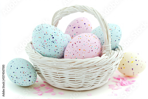 An Easter basket isolated o...