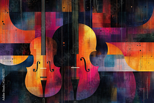Music sketch: A vibrant rep...