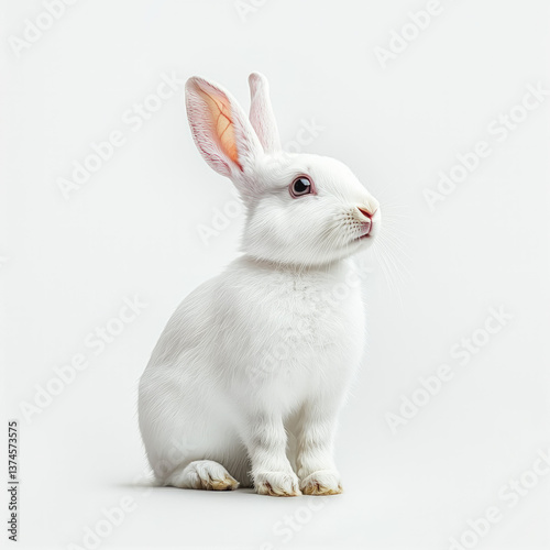 white rabbit isolated