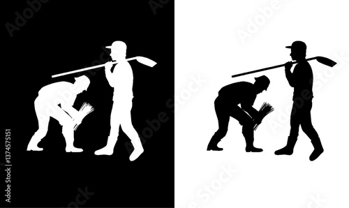 contractor workers silhouettes illustration vector design, art, worker people silhouette set illustration vector, design, set, silhouettes, worker people silhouette set, white, symbol, silhouette, 