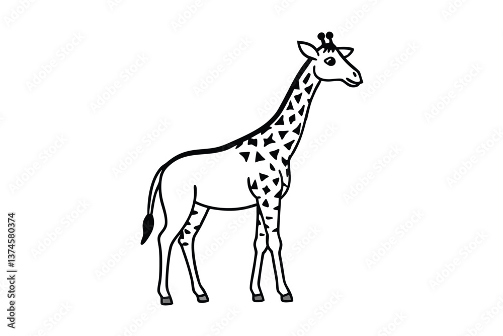 Obraz premium giraffe cartoon illustration