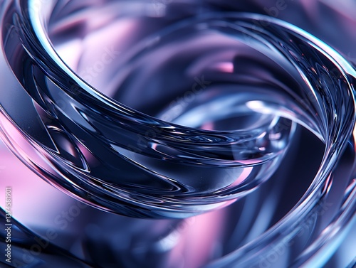 Abstract Swirling Liquid Blue Purple Background
