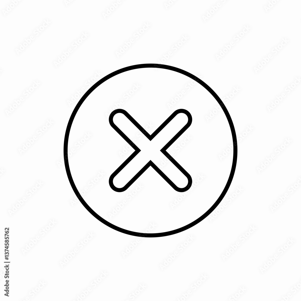 Obraz premium Remove circle icon vector sign