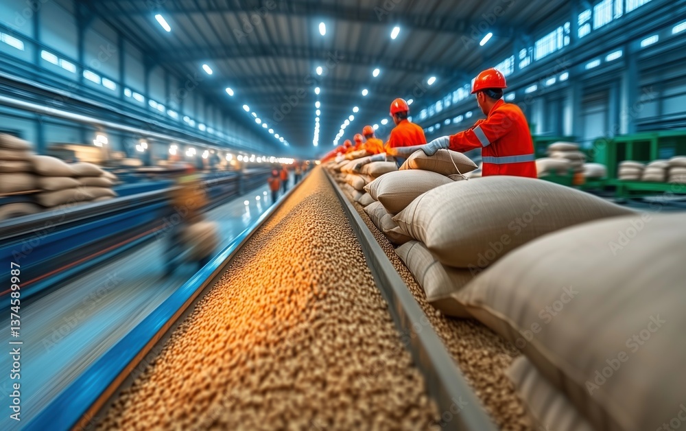 Fototapeta premium Automated Grain Processing Facility