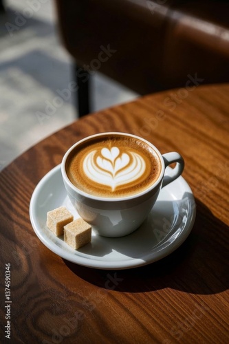 there is a cup of coffee with a heart on it on a saucer