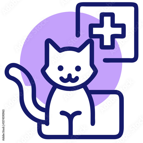 Cat medical help icon