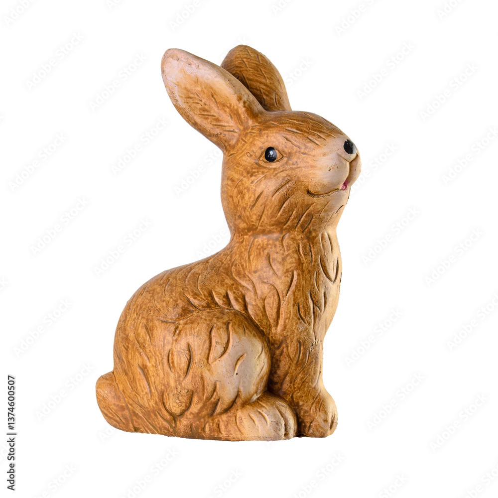 Easter bunny figurine on white background