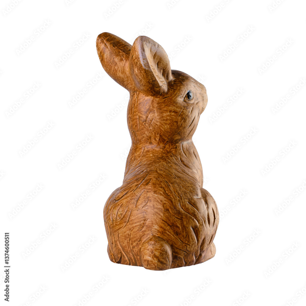 Easter bunny figurine on white background