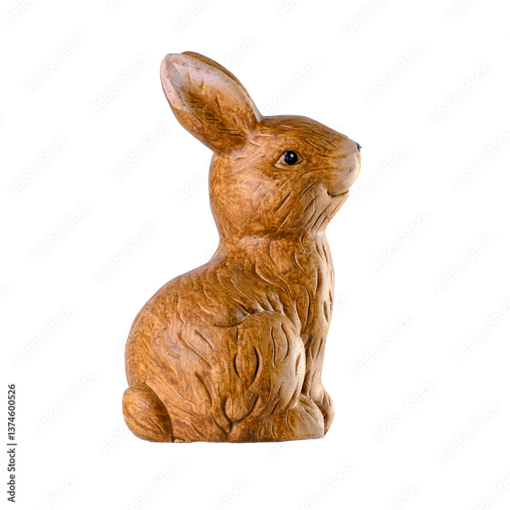 Easter bunny figurine on white background