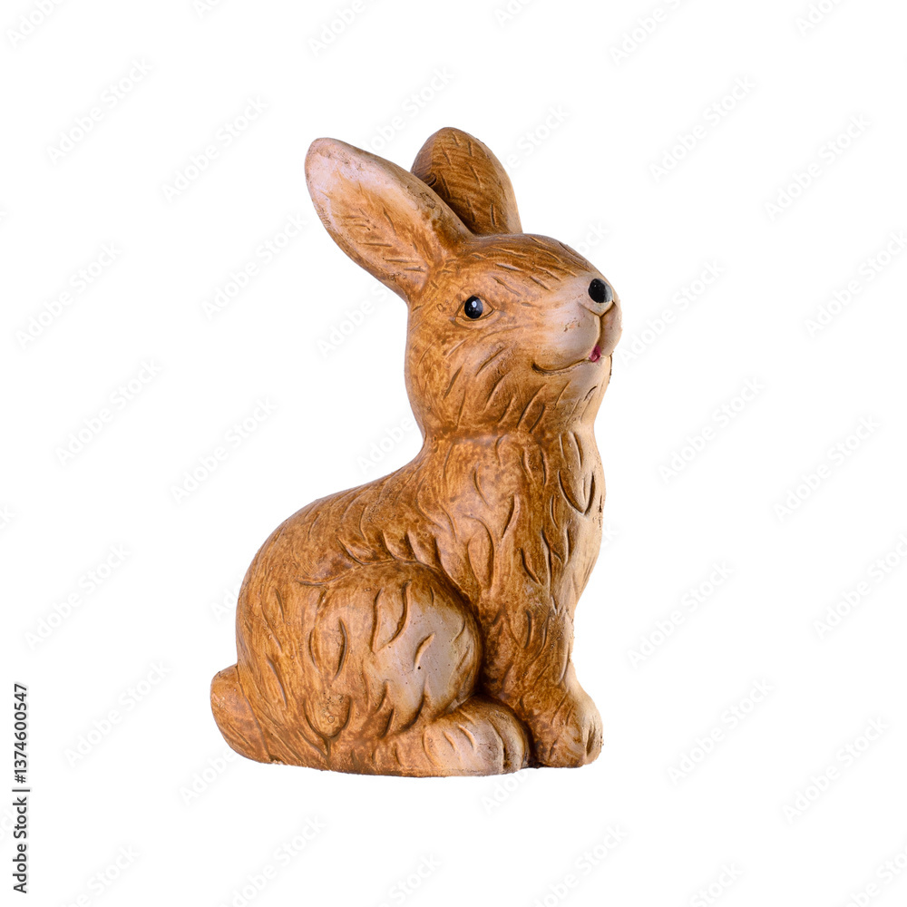 Easter bunny figurine on white background