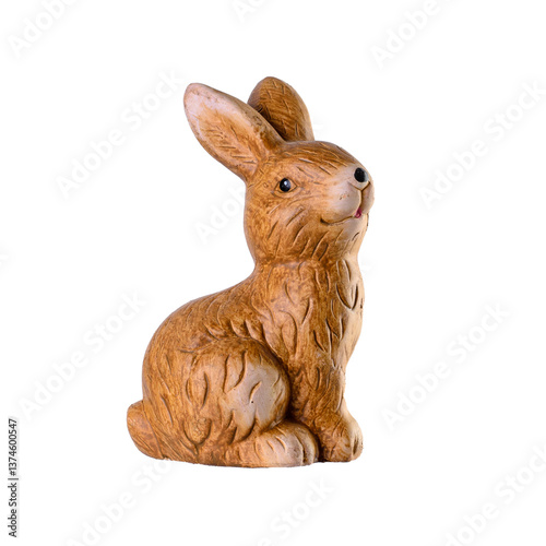 Obraz na płótnie Easter bunny figurine on white background w salonie