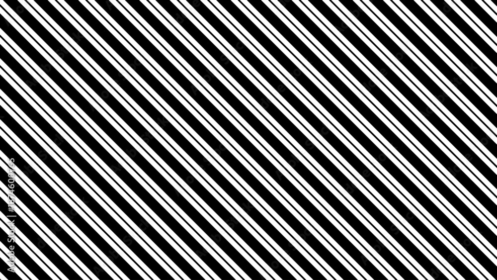 Fototapeta premium Black and white diagonals stripes background, black and white seamless pattern wallpaper.