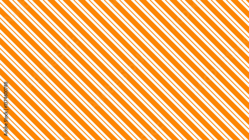 Orange and white diagonals stripes background, orange and white seamless pattern wallpaper.