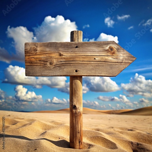 wooden sign on the beach