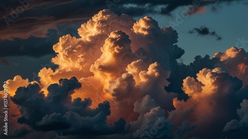 Dramatic Sunset Clouds in Fiery Sky