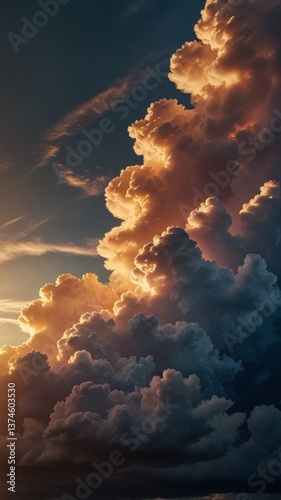 Dramatic Sunset Clouds in Fiery Sky