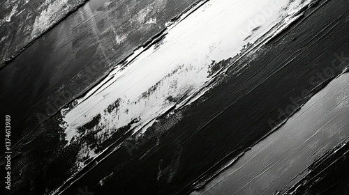 Abstract black and white diagonal lines, creating a textured design. The lines intersect and vary in thickness, forming an intricate pattern that adds visual interest.