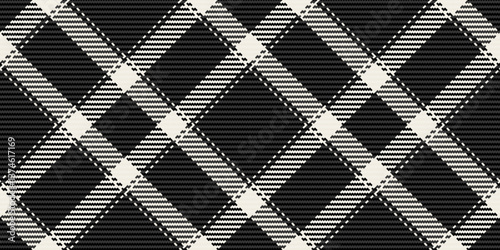 Obraz na płótnie Sleek black and white plaid pattern