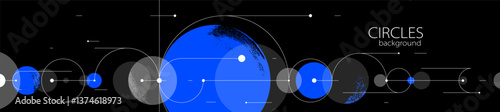 Geometric background with c...