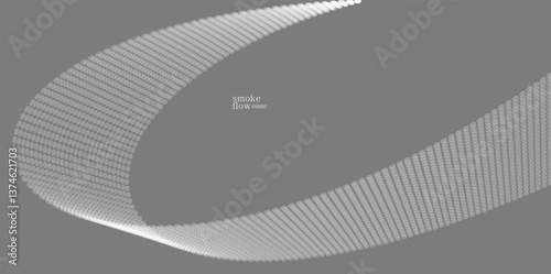 Abstract vector smoke background, wave of flowing circles particles, grey abstract illustration, smooth and soft design, relaxing image.
