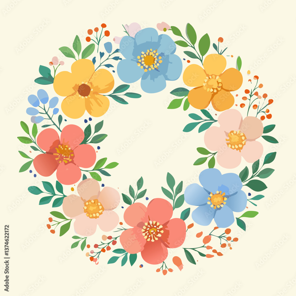 Elegant Floral Frame with Beautiful Flower Arrangement Elegant Floral Frame with Beautiful Flower Arrangement
