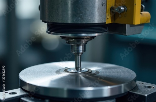 Wallpaper Mural Manufacturing metal parts on a CNC milling machine with a closeup drill and manufacturing in the background Torontodigital.ca