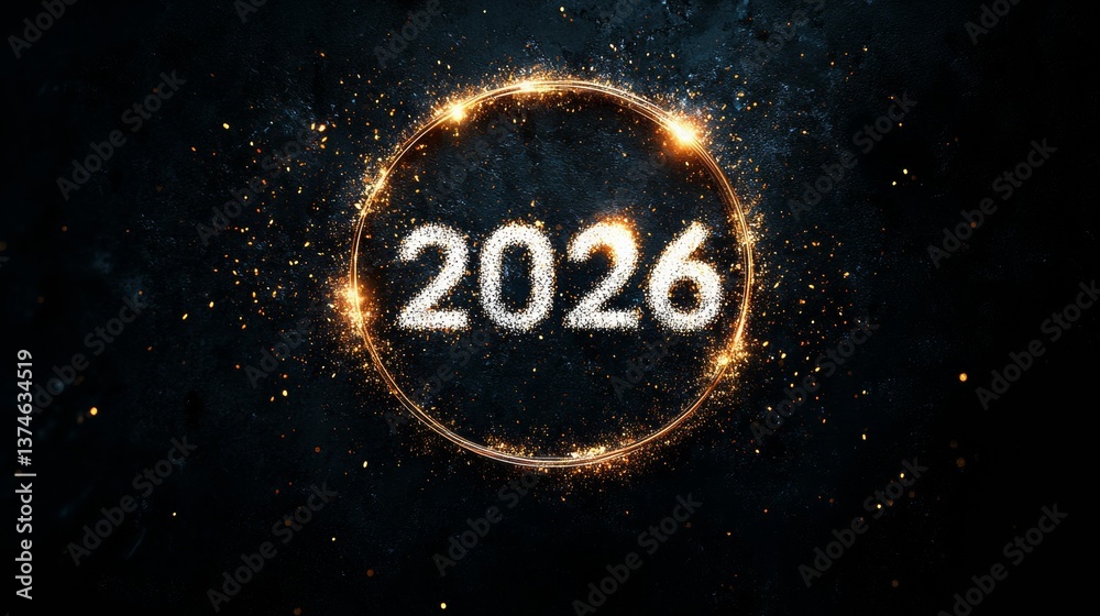 2026 New Year background with sparkles
