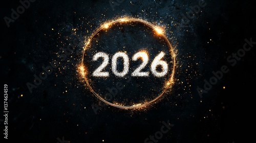 Obraz na płótnie 2026 New Year background with sparkles w salonie