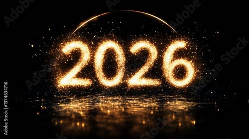 Obraz na płótnie 2026 New Year background with sparkles w salonie
