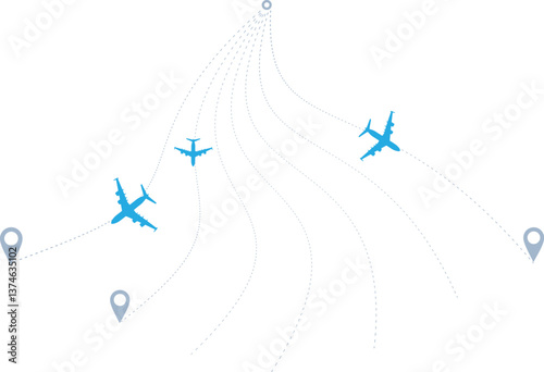 Plane path vector design