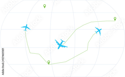 Plane path vector design
