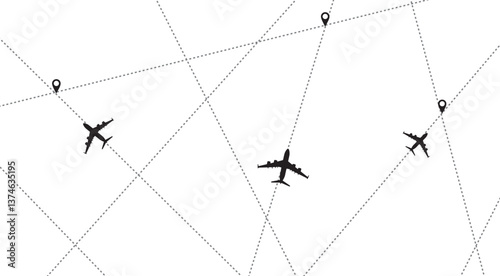 Plane path vector design