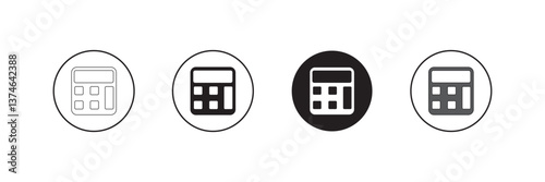 Calculator icon, Savings, finances sign, Calculator icon, Financial calculation line icon, calculator icons, Calculator icon on white background.
