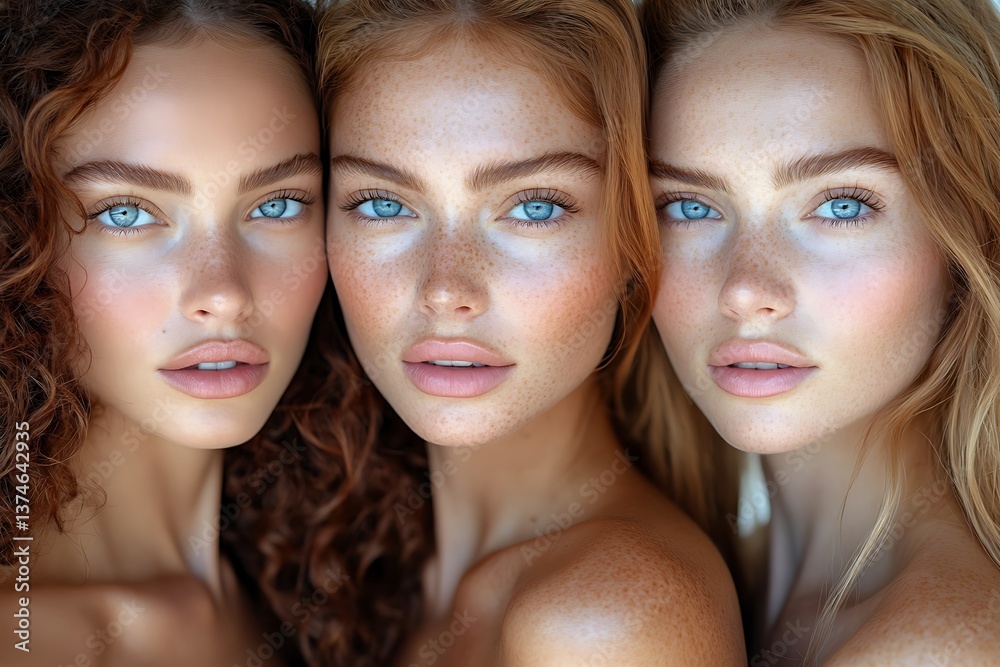 Three Women Beauty Portrait. Three Women Beauty Portrait.