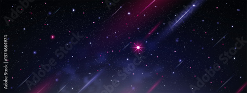 Sky Starry Universe Background,Dark Blue Sky Galaxy Space,Cloud with Nebula,Stars in Winter Night,Nature Stardust field in deep universe, Milky way galaxy,Banner for Christmas ,New Year Background